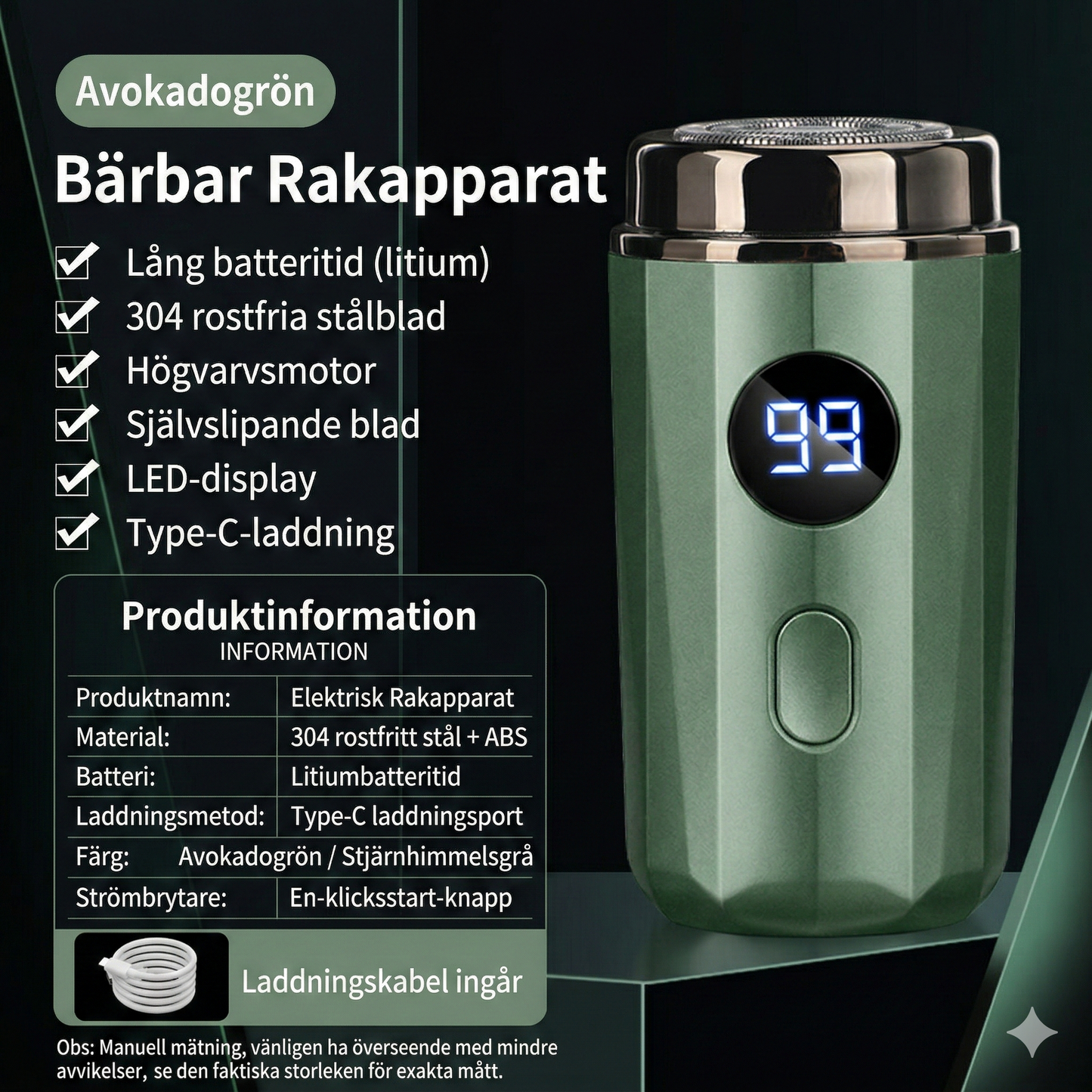 PocketShave™ – Blixtsnabb och bärbar minirakapparat