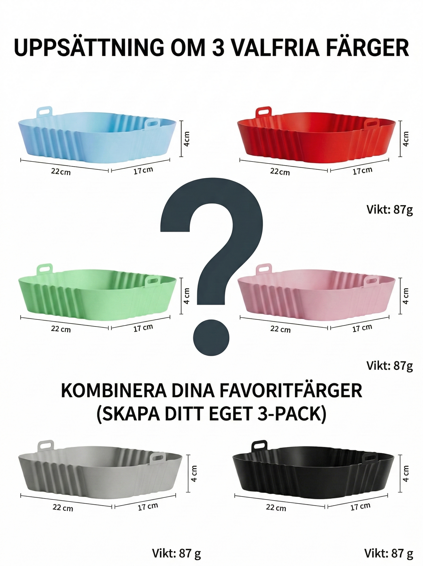 CleanFry™ – Återanvändbar silikonform för en fläckfri airfryer