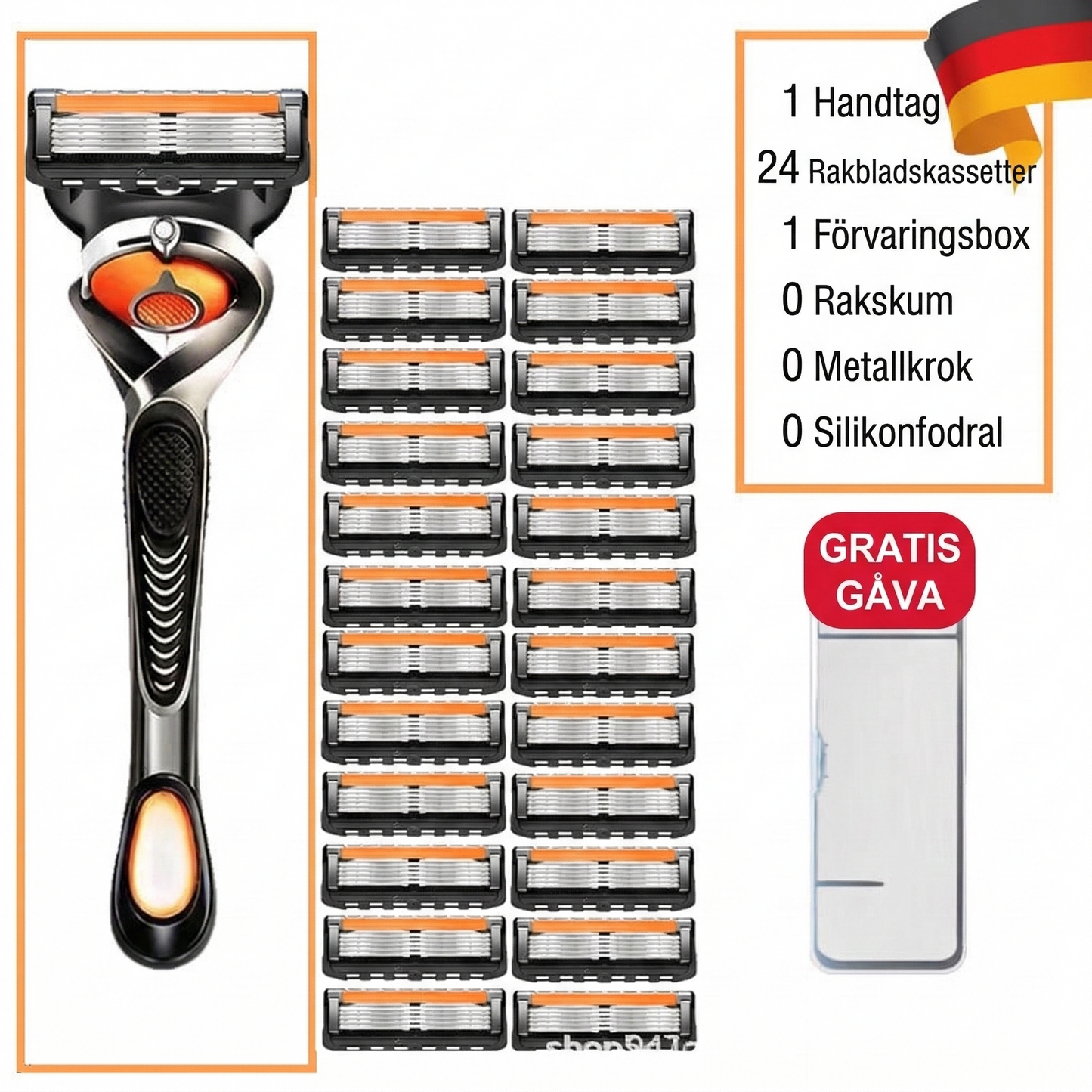 ProShave 6™ – Professionell rakhyvel med sex blad