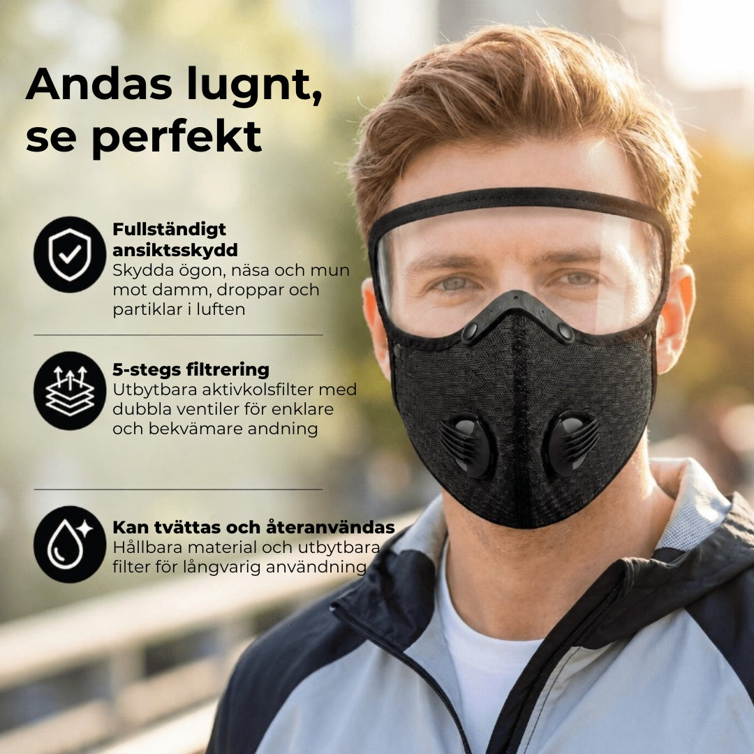TotalSkydd – Mask och visir i ett