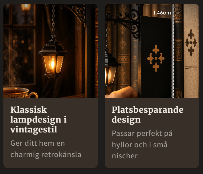 BokLykta – Vintagecharm för din bokhylla