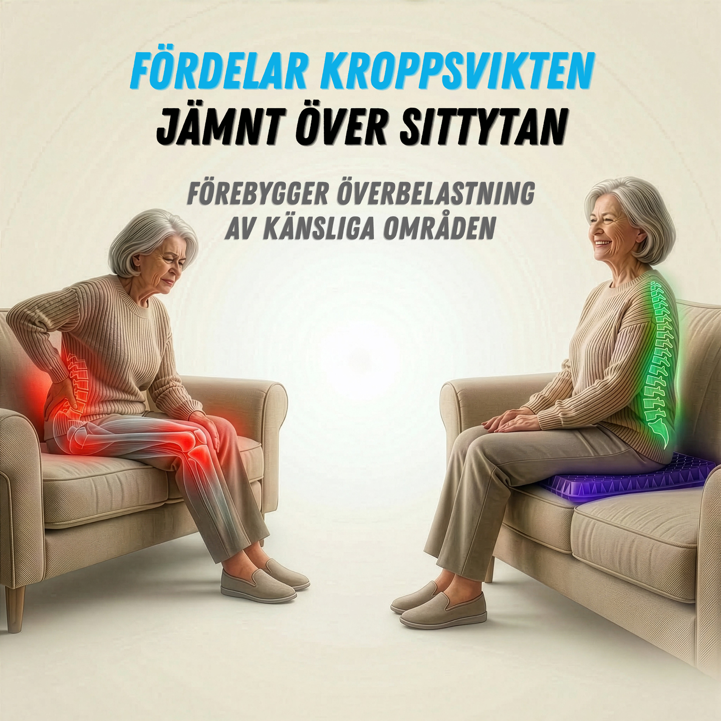 GelStöd – Avlastar rygg, höft och svanskota