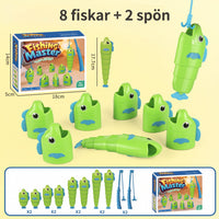 8 fiskar + 2 spön