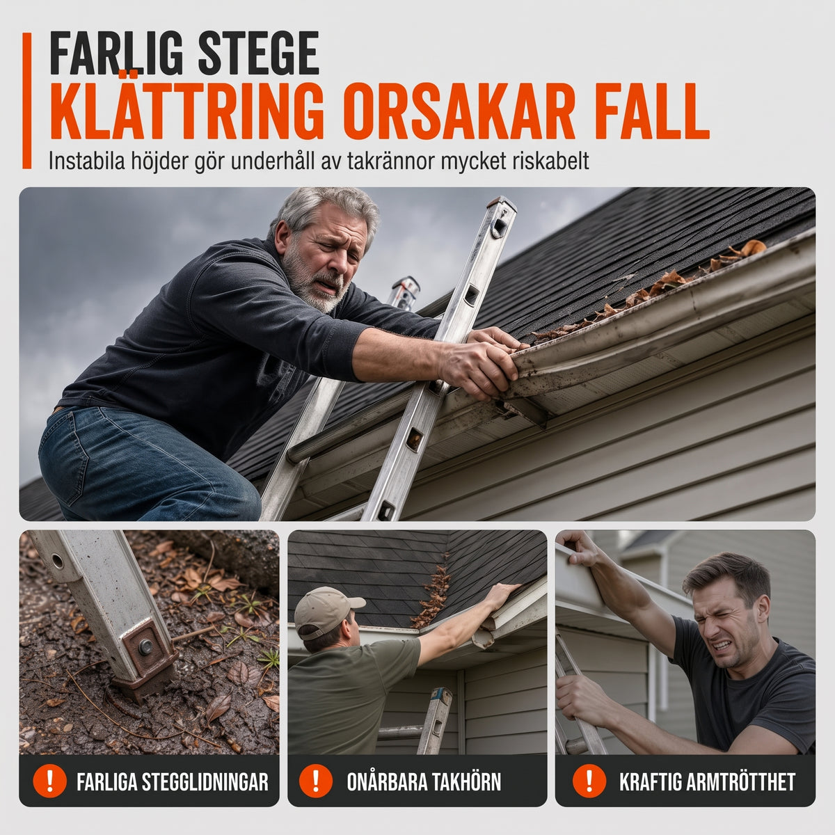 TryggRens – Rensa hängrännorna från marken