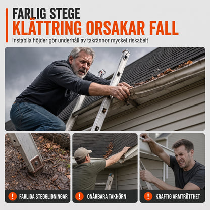 TryggRens – Rensa hängrännorna från marken