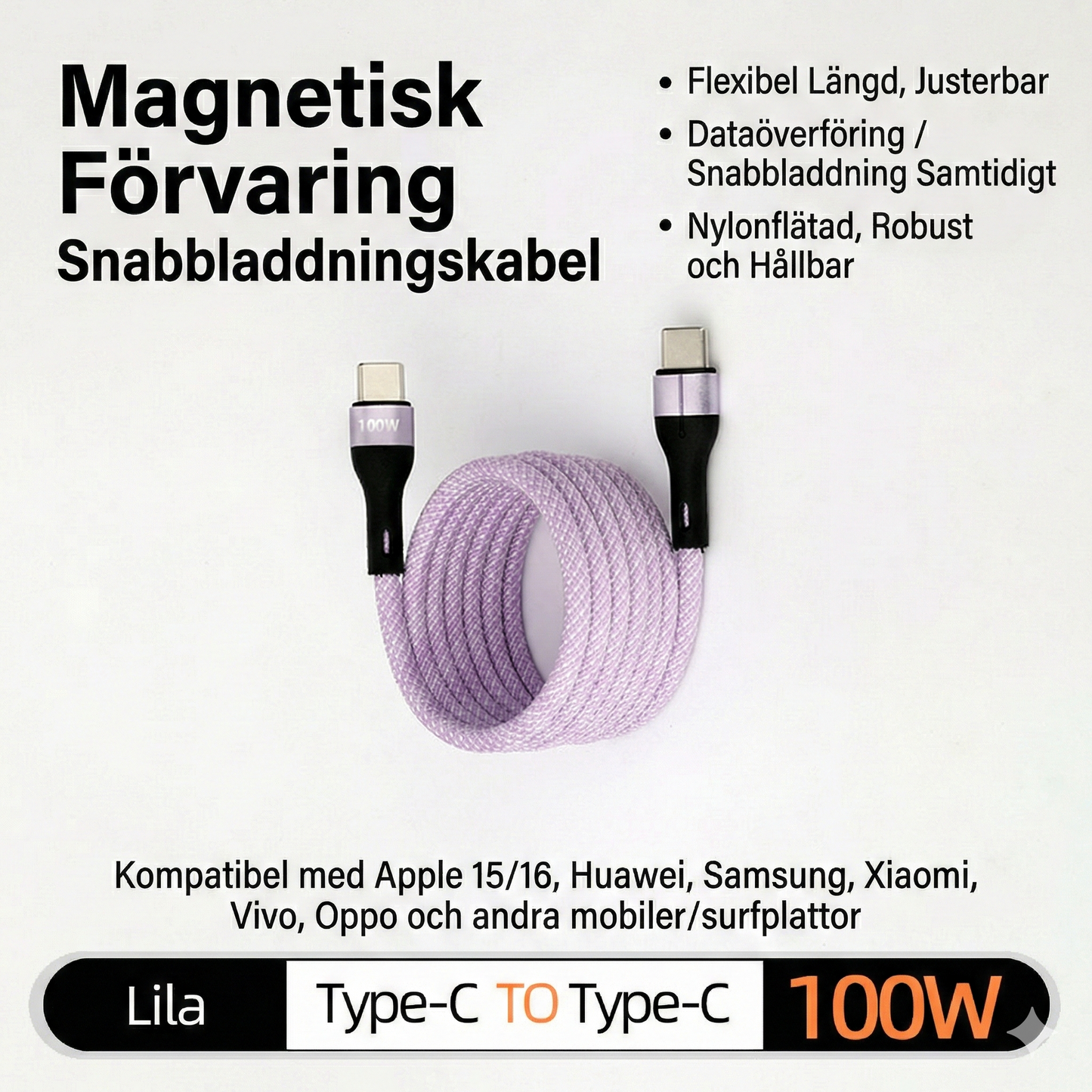 MagCord™ – Trasselfri snabbladdning med magnetisk design