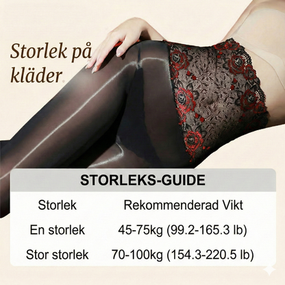 RoseGlow™ – Skulpterande 8D-strumpbyxor med spets