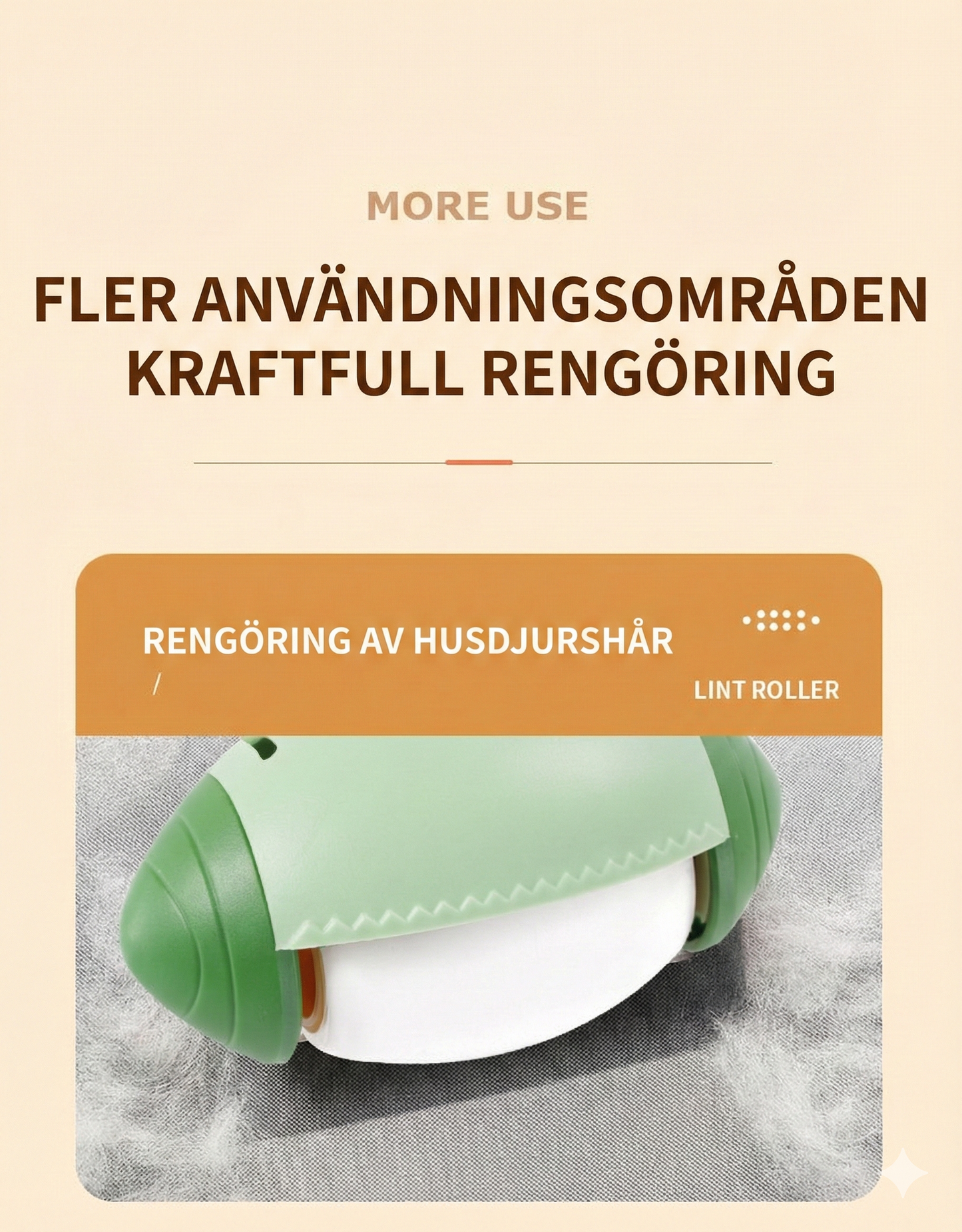 EcoRoll™ – Tvättbar luddrulle med extrem vidhäftning