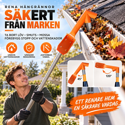 TryggRens – Rensa hängrännorna från marken