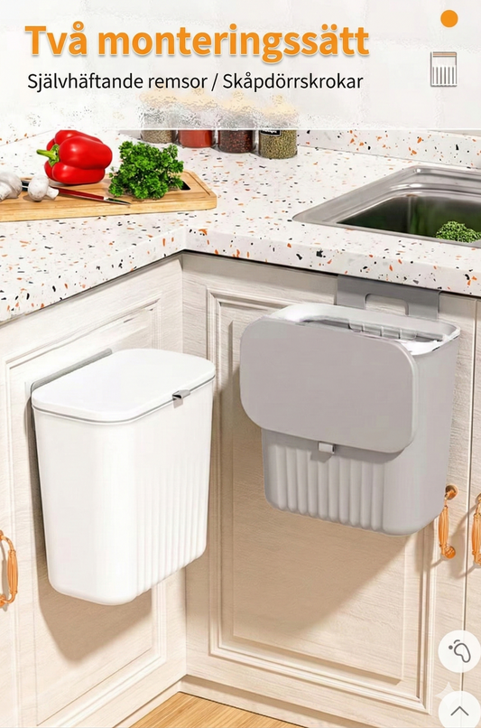 OdorLock Pro™ – 9L väggmonterad papperskorg för optimal hygien