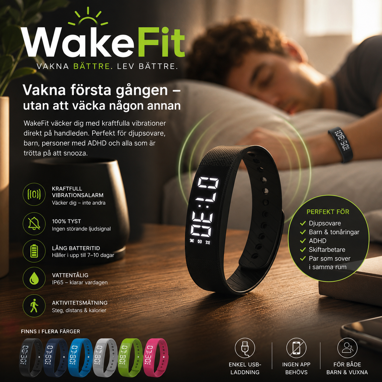 WakeFit – Tyst och säker väckning