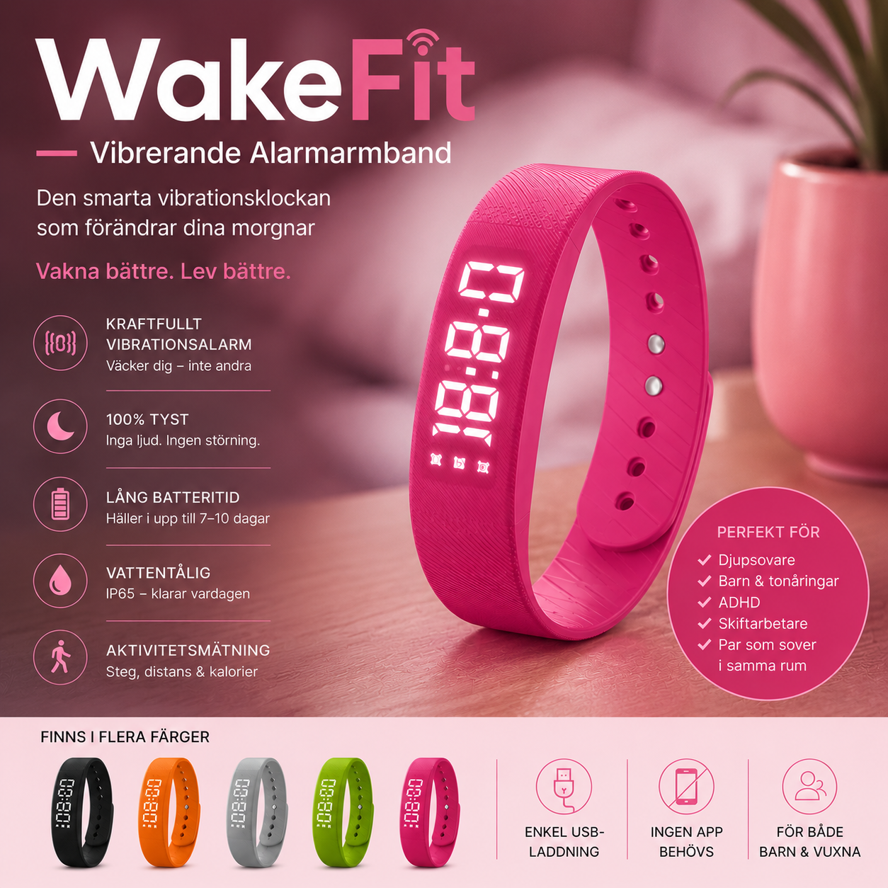 WakeFit – Tyst och säker väckning