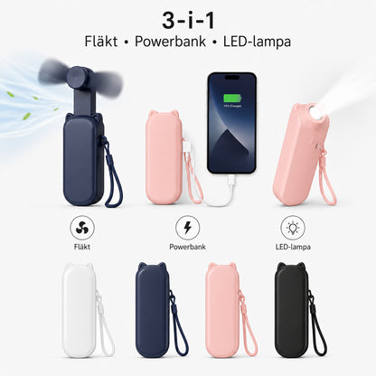 MultiSval – Fläkt, powerbank och ficklampa