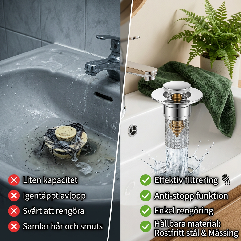 AvloppsVakt – Fångar smuts och skyddar rör