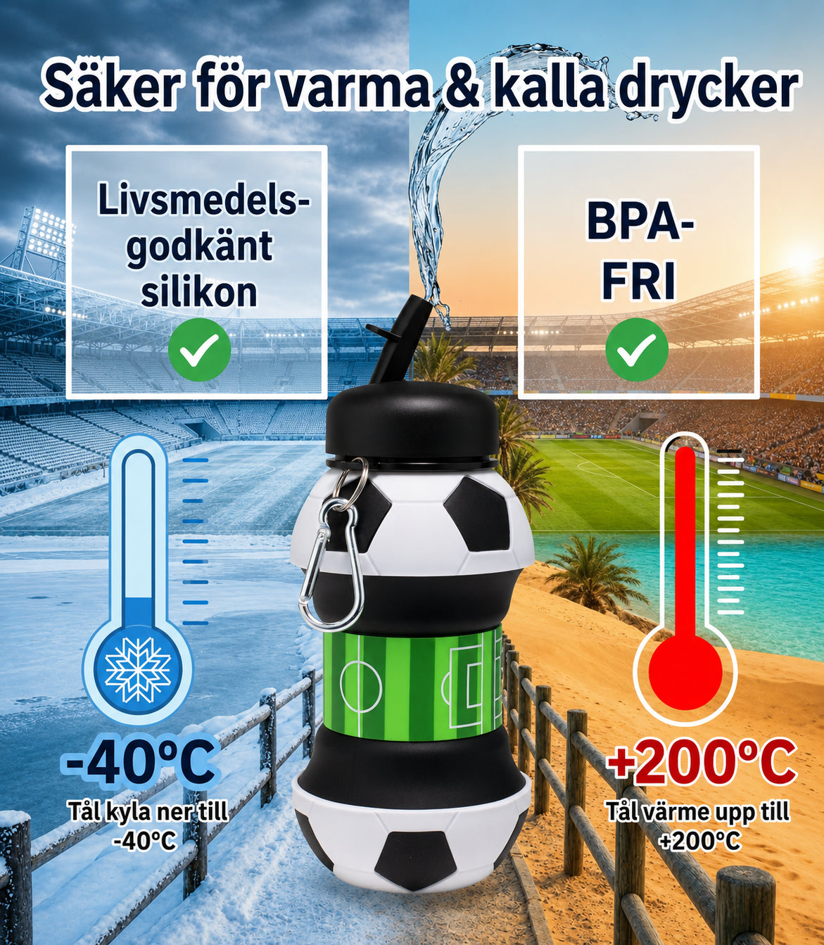 FlexBoll – Hopfällbar sportflaska