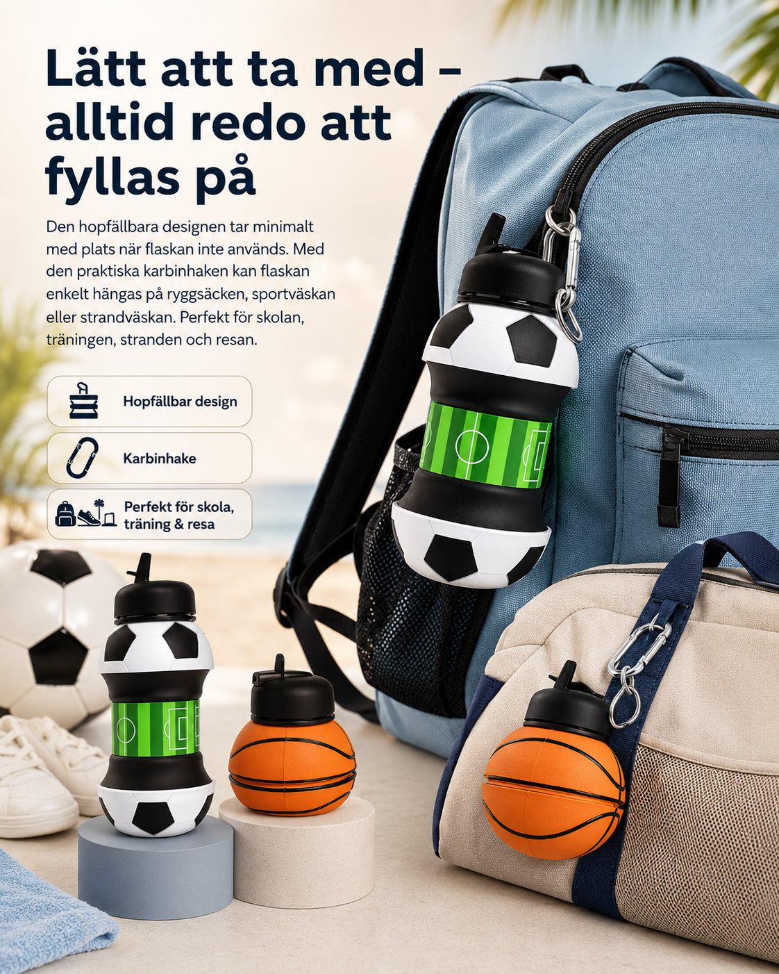 FlexBoll – Hopfällbar sportflaska